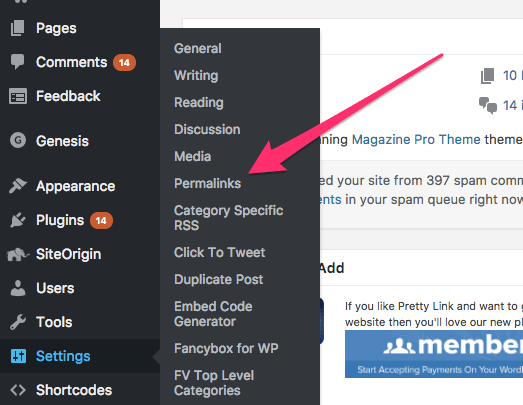 Adjusting Permalinks in WordPress