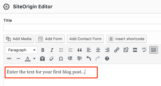 Publishing Your First Blog Post