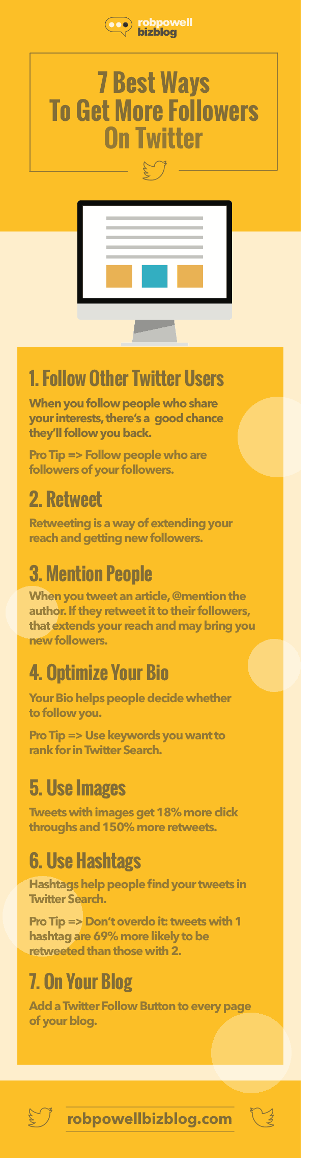 7 Best Ways To Get More Followers on Twitter infographic Get More Followers On Twitter
