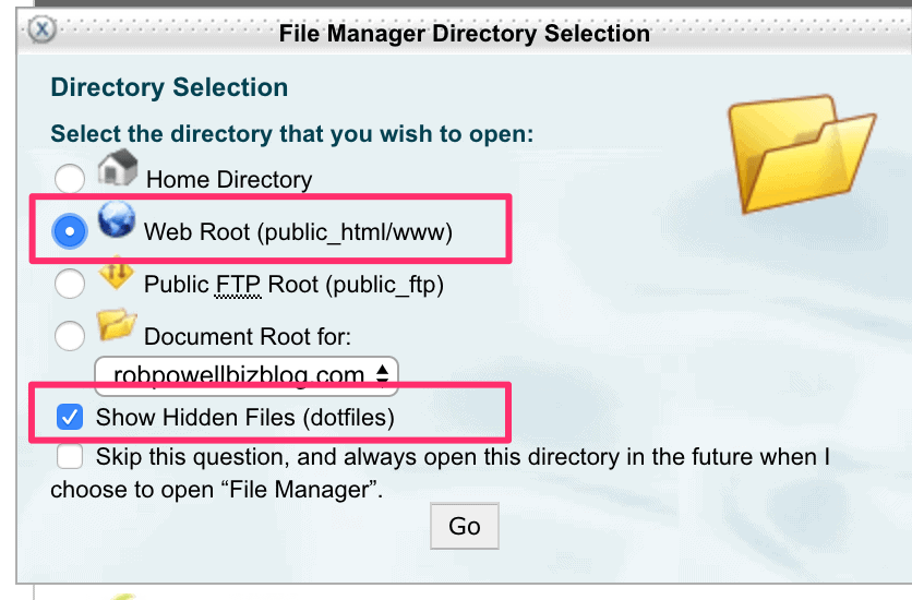 root directory