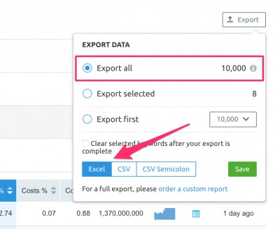 21 - export all keywords in semrush how to do keyword research in semrush