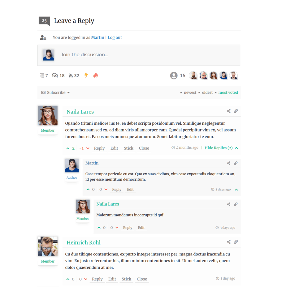 wpDiscuz comment system for wordpress