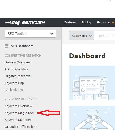 semrush 1 semRUSH keyword magic tool