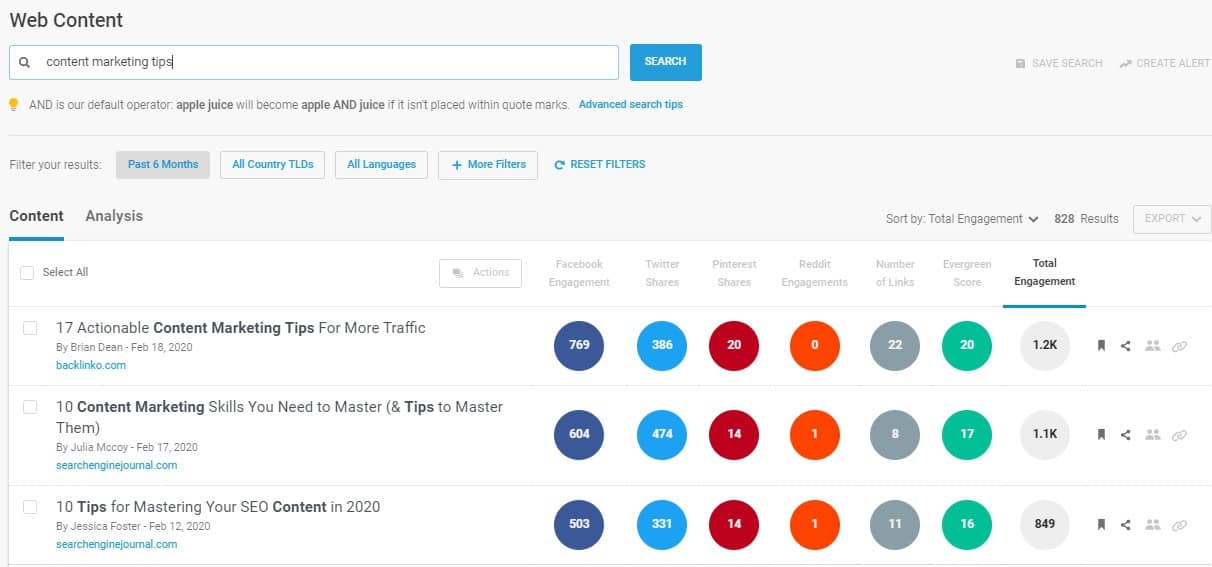 use buzzsumo to find guest post topics