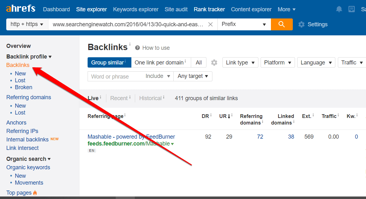 organic link building - 10 broekn link building with ahrefs