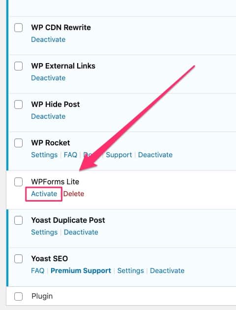 wordpress survey plugins - 13 activate WordPress plugin