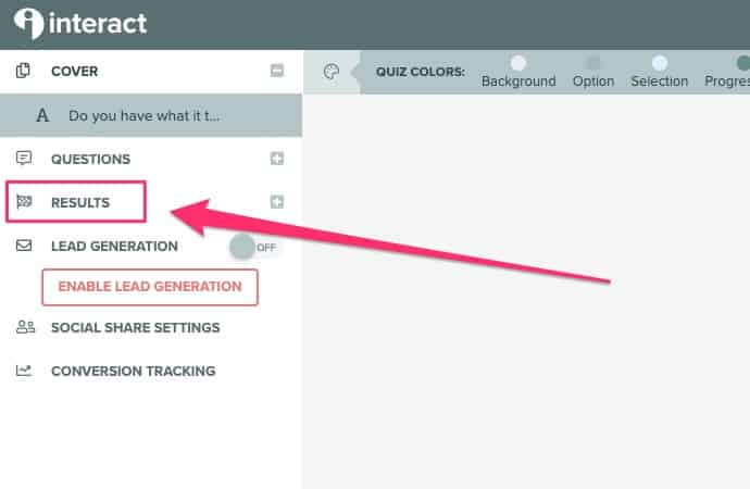 quizzes for lead generation - 12 add results to your quiz