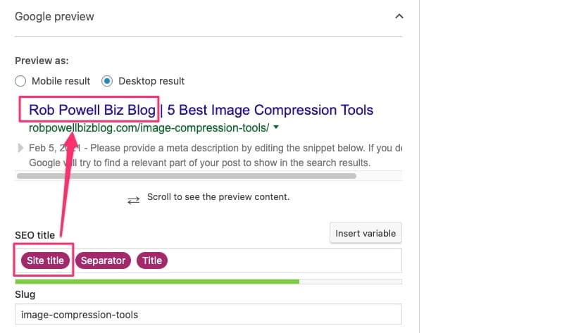 use your brand name in the SEO title use your brand name in the SEO title