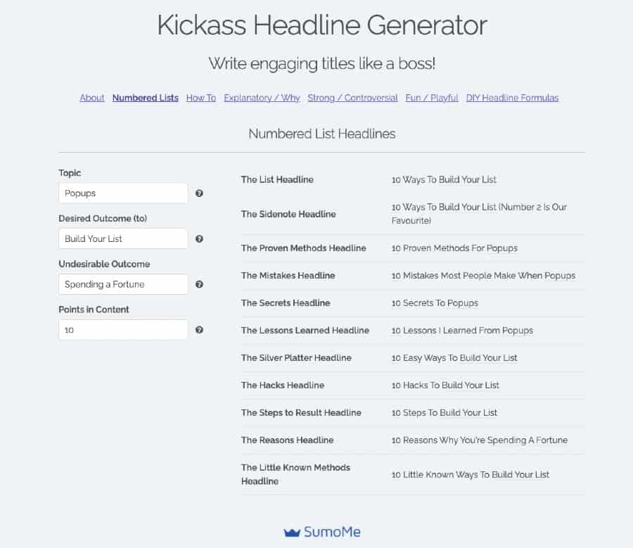 sumo kickass headline generator