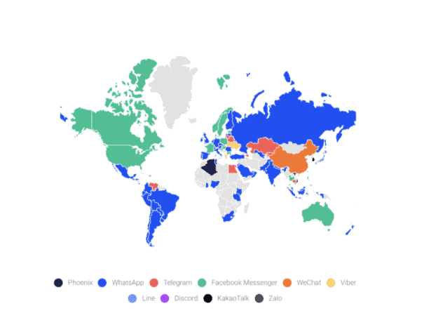 whatsapp usage around the world