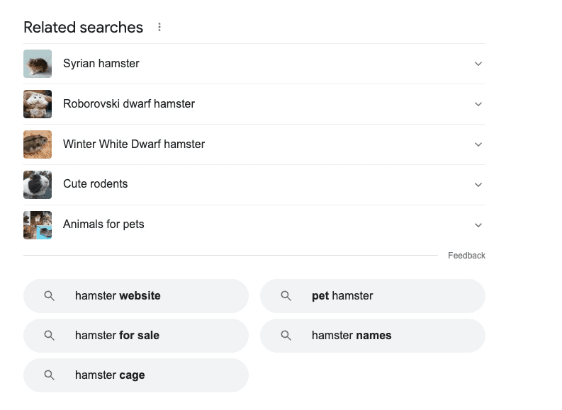 Google related searches gives you contextually relevant keywords