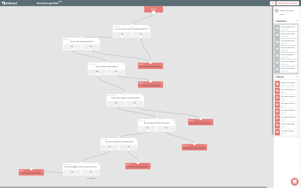 visual branching logic editor
